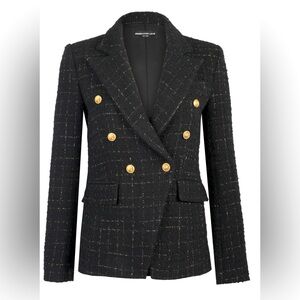 Generation love black tweed blazer XS lagence